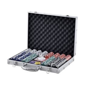 VEVOR Poker Chip Set, 500-Piece Poker Set, Complete Poker Playing Game Set with Aluminum Carrying Case, 11.5 Gram Casino Chips, Cards